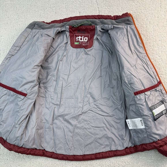 Stio Puffer Jacket Kids 6 Red Orange Zip Jackson Hole Wyoming $149 - Picture 8 of 11